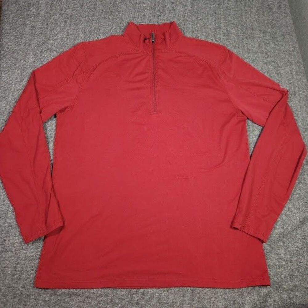 Mountain Hardwear Butterman Half 1/2 Zip Mens Long Sleeve Red Pullover Size L